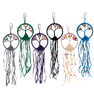 6x Tree of Life Dreamcatcher - 12cm (assorted)