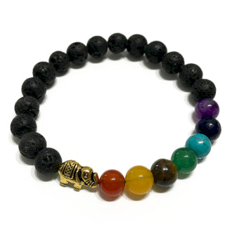 Lavastein-Armband – Elefanten-Chakra