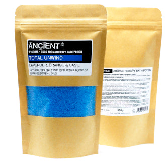 Aromatherapy Bath Potion in Kraft Bag 350g - Total Unwind