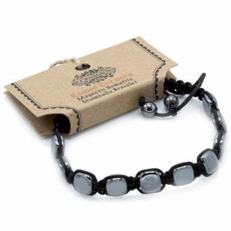 Magnetic Hematite Shamballa Bracelet - Round Corners