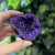 Coloured Calsite Geodes - Black Rock - Turqoise / Purple