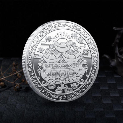 Chinese Year Of Rabbit Coins 2023 Year Of The Rabbit Souvenir Coin Chinese Feng Shui Decoration Twelve Zodiac Collectible Coins