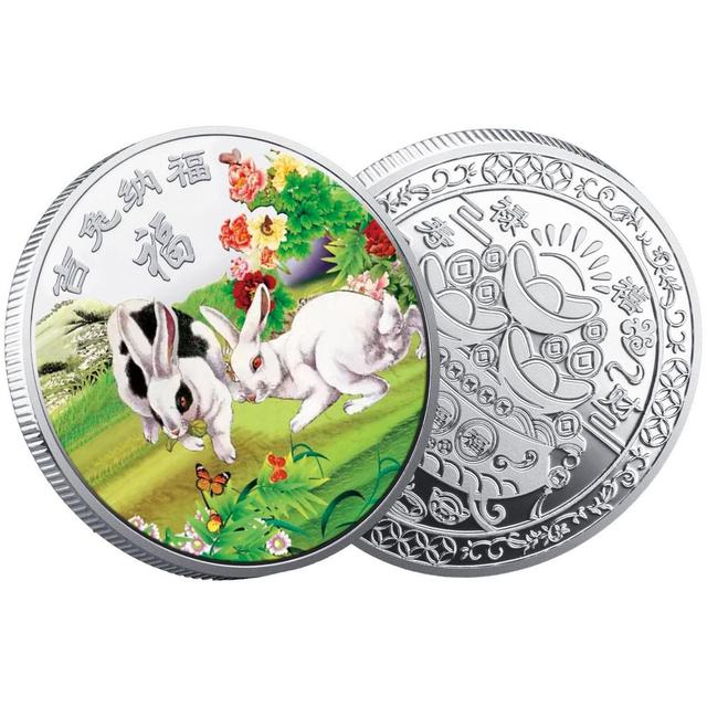 Chinese Year Of Rabbit Coins 2023 Year Of The Rabbit Souvenir Coin Chinese Feng Shui Decoration Twelve Zodiac Collectible Coins