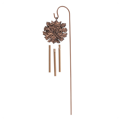 Bronze Effect Green Man Windchime Stake