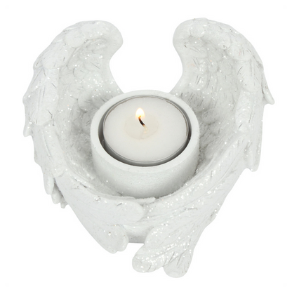 Glitter Angel Wing Candle Holder