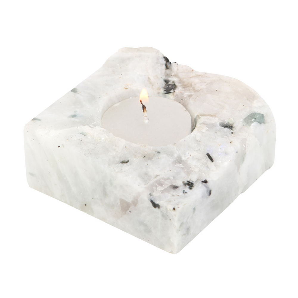 Rainbow Moonstone Candle Holder