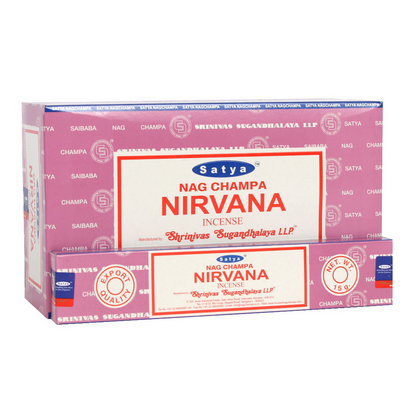 Set of 12 Packets of Nirvana Incense by Satya